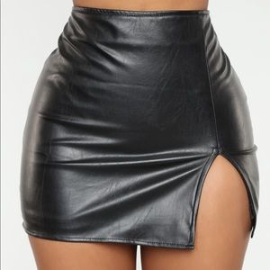 NBW Faux Leather Mini Skirt XS Fashion Nova
